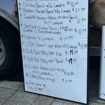 The Lumpia Lady - The Menu - Filipino Near Me