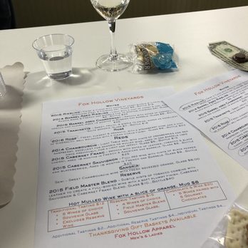 Fox Hollow Vineyards - Prices - Wine Tasting Room Near Me - Holmdel, New Jersey