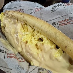 The Boulevard! Scrambled eggs, bacon and chickies cheese!! Yummmo The Boulevard! Scrambled eggs, bacon and chickies cheese!! Yummmo