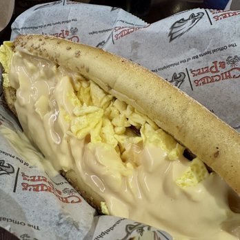 Chickie's & Pete's - The Boulevard! Scrambled eggs, bacon and chickies cheese!! Yummmo - New American Near Me - Philadelphia, Pennsylvania Chickie's & Pete's - The Boulevard! Scrambled eggs, bacon and chickies cheese!! Yummmo - New American Near Me - Philadelphia, Pennsylvania