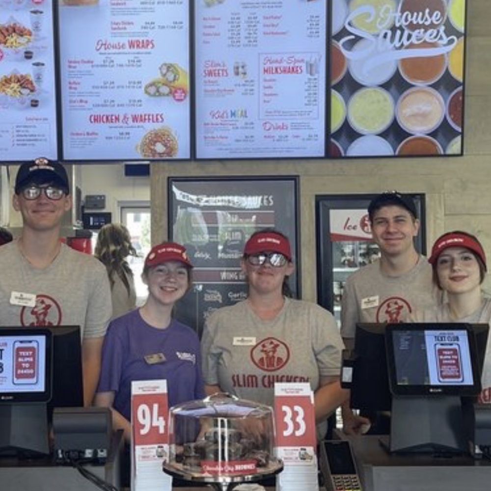 Slim Chickens - A wonderful group of new restaurant staff welcoming us all in today for Slim Chickens in Sparks. - Chicken Wings Near Me - Sparks, Nevada Slim Chickens - A wonderful group of new restaurant staff welcoming us all in today for Slim Chickens in Sparks. - Chicken Wings Near Me - Sparks, Nevada