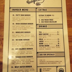 Burger Love - English menu
