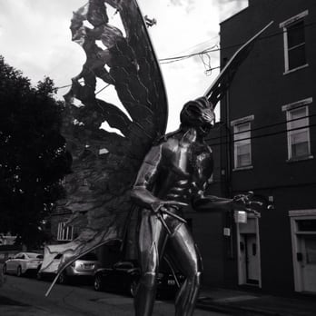 Mothman Museum - Mothman statue.  Located just outside Mothman Museum. - Museums Near Me - Point Pleasant, West Virginia