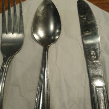 Denny's - Dirty utensils - American Near Me - Merced, California