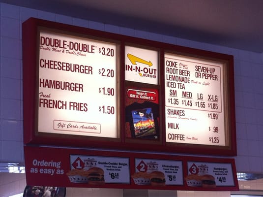 Menu photo 8 In-N-Out Burger Reno, NV