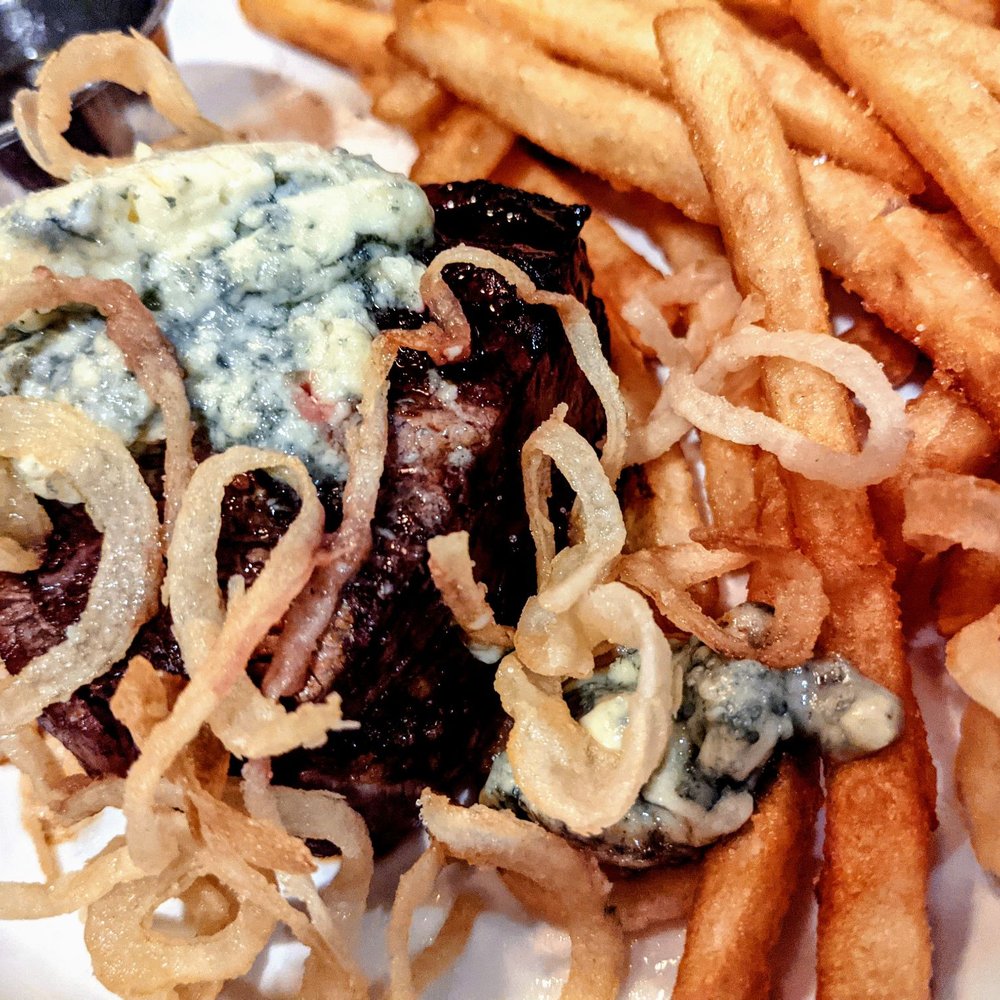 Chef Rene's at the Inn - 6 oz filet with blue cheese - Breakfast & Brunch Near Me - Eagle River, Wisconsin Chef Rene's at the Inn - 6 oz filet with blue cheese - Breakfast & Brunch Near Me - Eagle River, Wisconsin