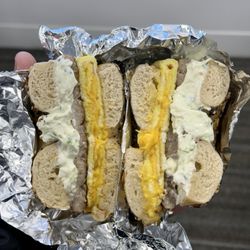 NYC Bagel and Sandwich Shop - 2 Eggs Sandwich with Any 1 Breakfast Meat WITH Cheese - Good when I'm craving a bagel but not the best in town.