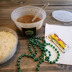 Mary Ann's Gumbo House - Sausage and Chicken Gumbo, comes with rice. Put them together very filling!