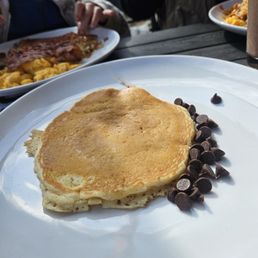 The chocolate chip pancakes. The chocolate chip pancakes.
