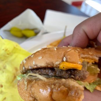 Hercules Burgers - Disgusting hamburger, from the looks they don't clean the grill, my whole hamburger buns were black - Burgers Near Me - Los Angeles, California