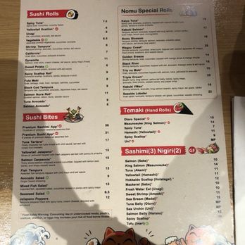 Nomu Izakaya - Menu - Japanese Near Me - Jacksonville, Florida