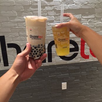 Sharetea - Oolong milk tea, wintermelon with lemon juice and aiyu jelly - Coffee & Tea Near Me - Fountain Valley, California