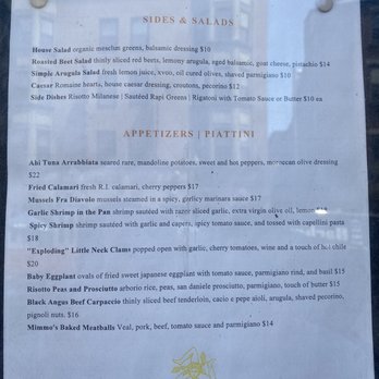 Carmelina's - Menu - Italian Near Me - Boston, Massachusetts
