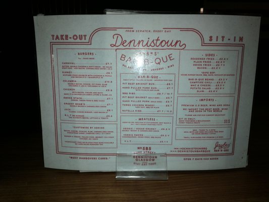 Menu photo 1 Dennistoun Bar-B-Que Glasgow, GLG