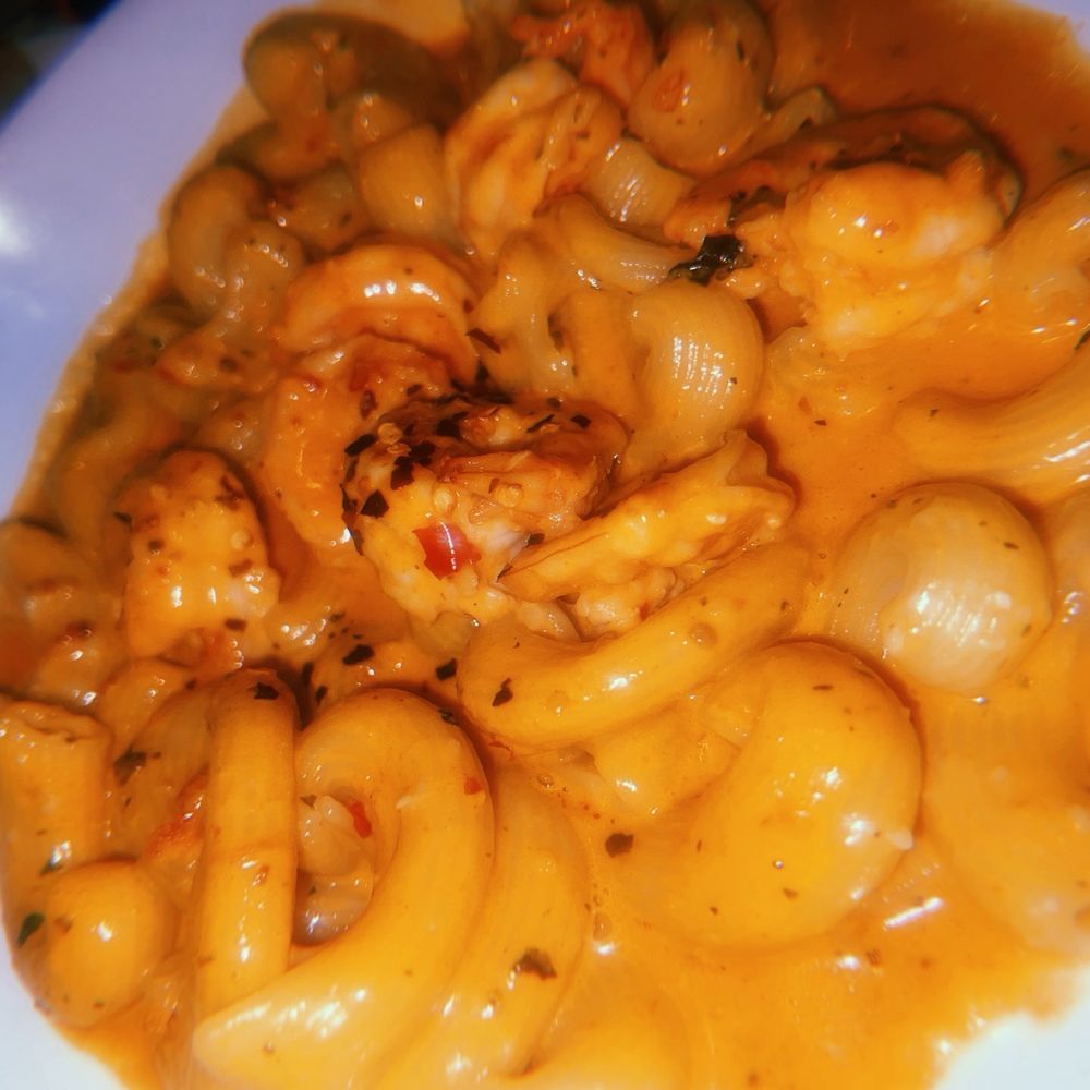 Spicy Rigatoni with Shrimp