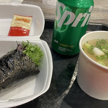 AhiPoki - Avocado hand roll, miso soup and cold Sprite !! - Poke Near Me - Sacramento, California