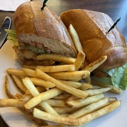 Rhino's Bar & Grille - Fried fish sandwich.