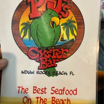 PJ's Oyster Bar - Menu Cover - Seafood Near Me - Indian Rocks Beach, Florida PJ's Oyster Bar - Menu Cover - Seafood Near Me - Indian Rocks Beach, Florida