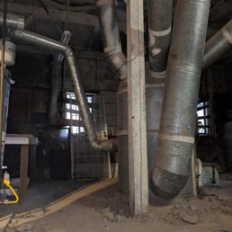giant furnace contains asbestos