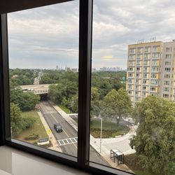 Hyatt Place Boston Medford - The view from our beautiful room. A lot going on out there but quiet & peaceful in here!