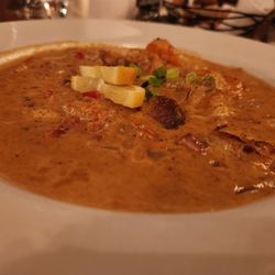 Tally-Ho Restaurant - Shrimp and grits. The wine wasn't cooked out thoroughly, but the flavor was good.