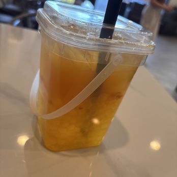 Azuki Tea - Peach Lychee tea Mango popping boba 5 scoops - Bubble Tea Near Me - Agoura Hills, California Azuki Tea - Peach Lychee tea Mango popping boba 5 scoops - Bubble Tea Near Me - Agoura Hills, California