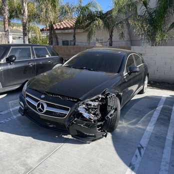 Masters Collision Center - Damaged Mercedes CLS 550 - Body Shops Near Me - Sylmar, California Masters Collision Center - Damaged Mercedes CLS 550 - Body Shops Near Me - Sylmar, California