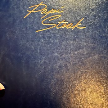 Papi Steak Miami Beach - Menu cover, elegant looks like old New York. Very chic ! - Steakhouses Near Me - Miami Beach, Florida