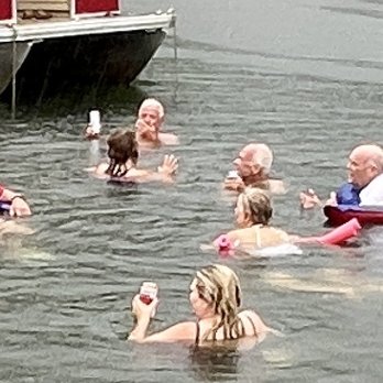 Dartmoor marina - Mike & Tina having a sip while bath ing on Saturday. - Marinas Near Me - Crossville, Tennessee
