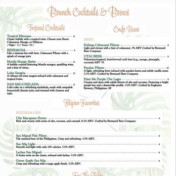 Lola’s by MFK - Menu - Filipino Near Me - Anaheim, California Lola’s by MFK - Menu - Filipino Near Me - Anaheim, California