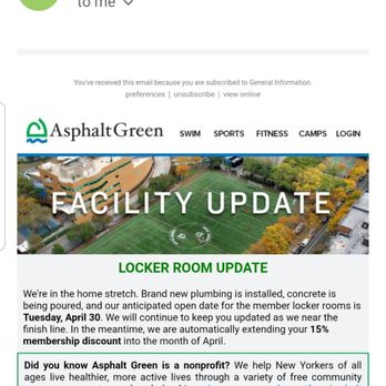 Asphalt Green - Upper East Side - Locker rooms still closed - Swimming Pools Near Me - New York, New York