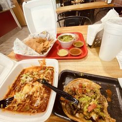 Valerie's Taco Shop - I was so hungry I forgot to take the pic before I started, but you get the gist.