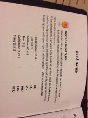 Menu photo 1 Restaurant Bryghuset Svaneke, 84