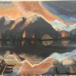 Juliart - Autumn Lakeview - studio student artwork