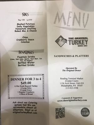 Menu photo 3 The Original Turkey Philadelphia, PA Menu photo 3 The Original Turkey Philadelphia, PA