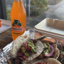 Cultura Vegan Street food - Al pastor and carne asada tacos. They are out of this world!