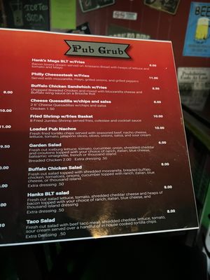 Menu photo 1 Hank's Pub Chesapeake, VA