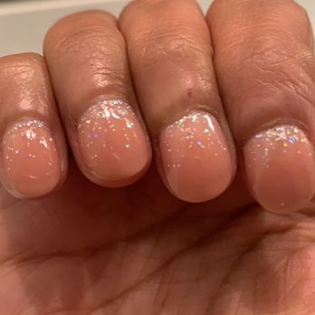 Hi Beauty Salon - Dipped nails in nude with glitter - Hair Salons Near Me - Alameda, California Hi Beauty Salon - Dipped nails in nude with glitter - Hair Salons Near Me - Alameda, California