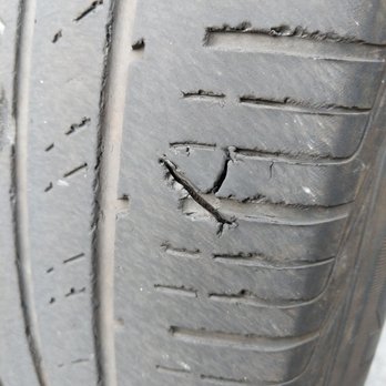 Avis - This is the condition of my rental vehicles tire. Crazy dangerous and a complete disregard for their customers safety. Shame on them! - Car Rental Near Me - Los Angeles, California