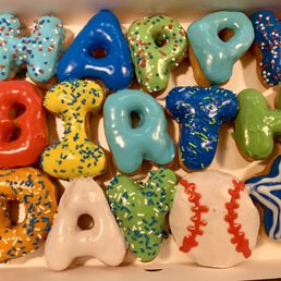 My son's bday donuts! They were a hit! So delicious!