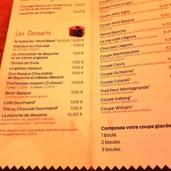 Le Petit Basque - Dessert menu - French Near Me - Reims, 51