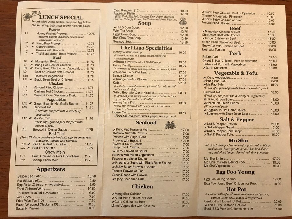 Chef Liao Asian Fusion Cuisine