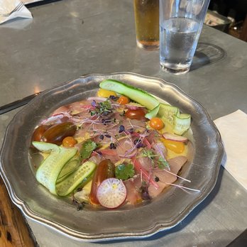 Full Of Life Flatbread - Local ceviche.  Different preparation but very tasty. - New American Near Me - Los Alamos, California