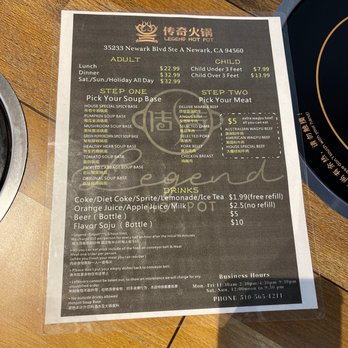 Legend Hotpot & Grill - Hot Pot Near Me - Newark, California