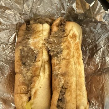 Drunk Tank Grill - The Garlic Cheesesteak, easily two meals - Cheesesteaks Near Me - Raleigh, North Carolina