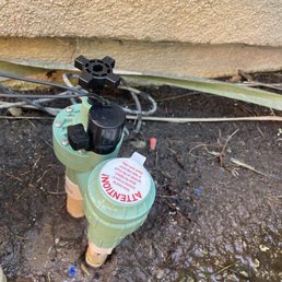 Newly replaced sprinkler valve