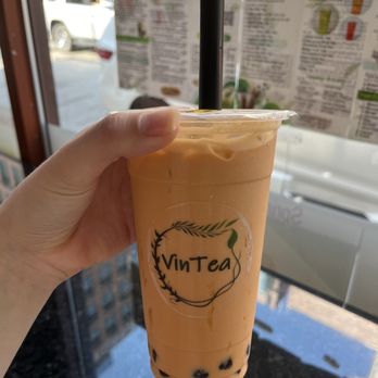 VinTea - thai tea with half sweetness - Bubble Tea Near Me - Chicago, Illinois