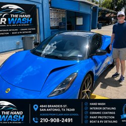 The Hand Car Wash & Auto Detailing - Luxury vehicle detailing in San Antonio. Professional hand care for this stunning Corvette at The Hand Car Wash, serving since 2006.