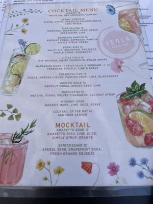 Menu photo 1 Isola Pizza Bar San Diego, CA