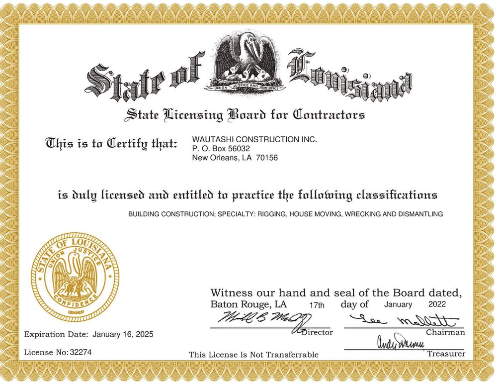 Slide of Wautashi Construction